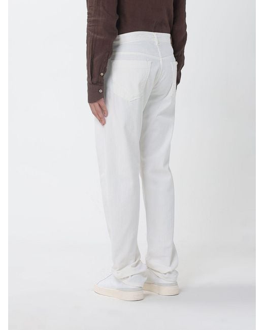 Incotex White Wide-Leg Jeans for men