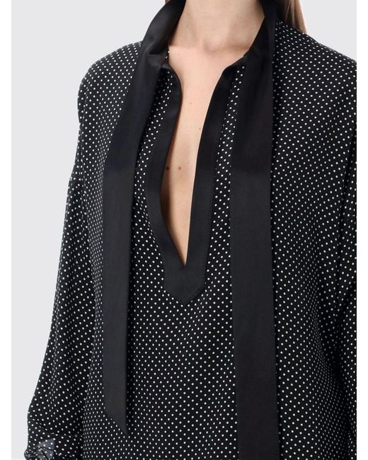 Blusa De Seda Con Lunares Tom Ford de color Gray