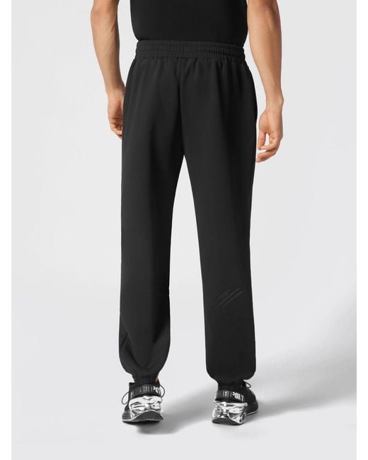 Philipp Plein Black Technical Fabric Jogging Pants for men