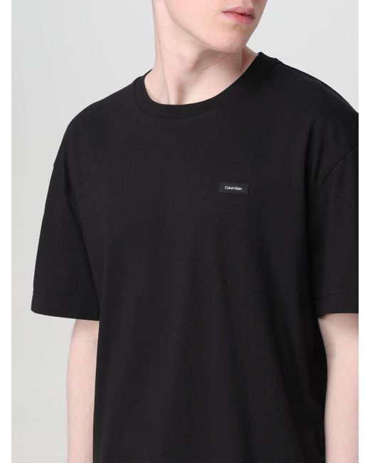 T-shirt basic di Calvin Klein in Black da Uomo