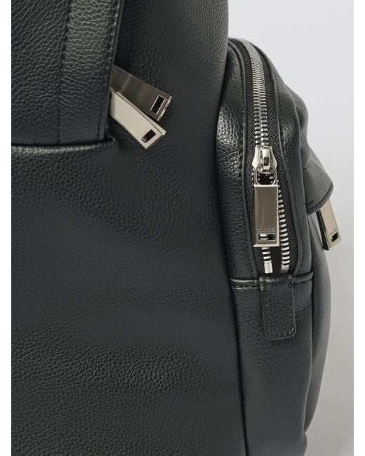 Calvin Klein Black Raised Round Faux Leather Backpack for men