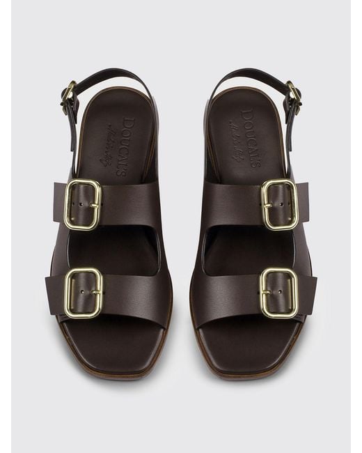 Doucal's White Leather Sandals