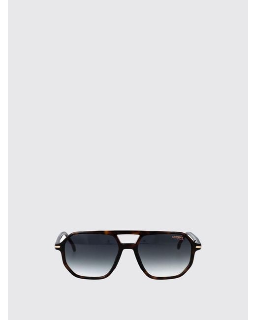 Carrera White Tortoiseshell Acetate Aviator Sunglasses With Double Bridge for men