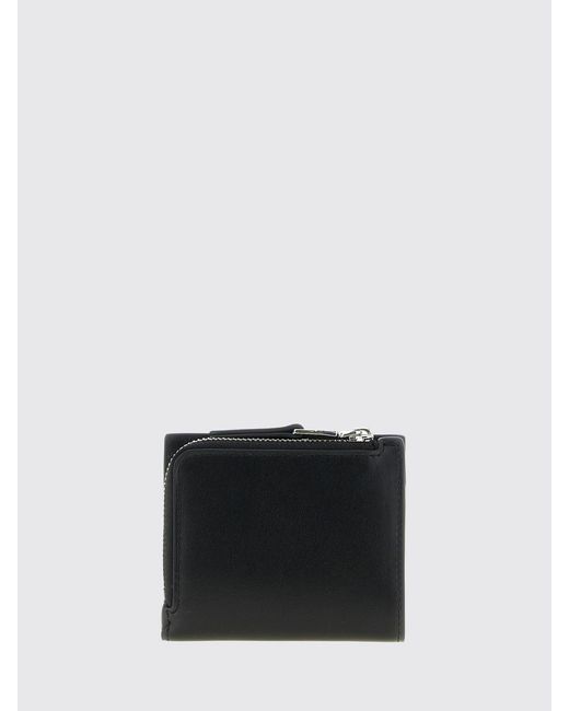 DIESEL Black 1Dr Bi-Fold Leather Wallet Oval D