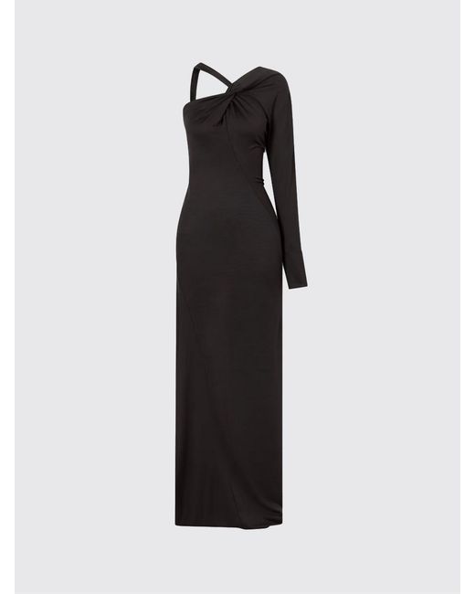 Victoria Beckham Black One-Shoulder Jersey Dress