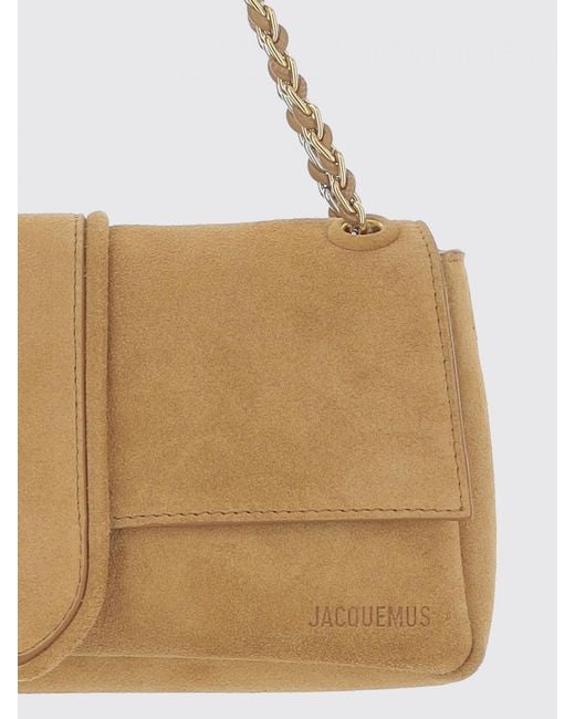 Jacquemus White Le Bambino Chaîne Suede Bag