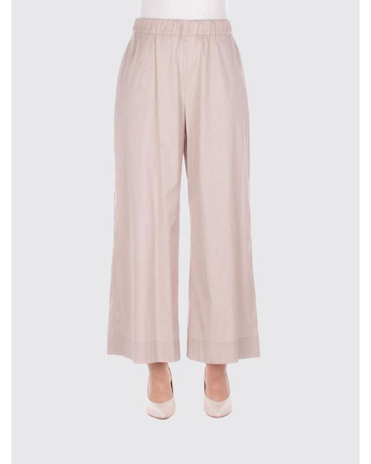 Max Mara Pink Cotton Blend Palazzo Trousers By
