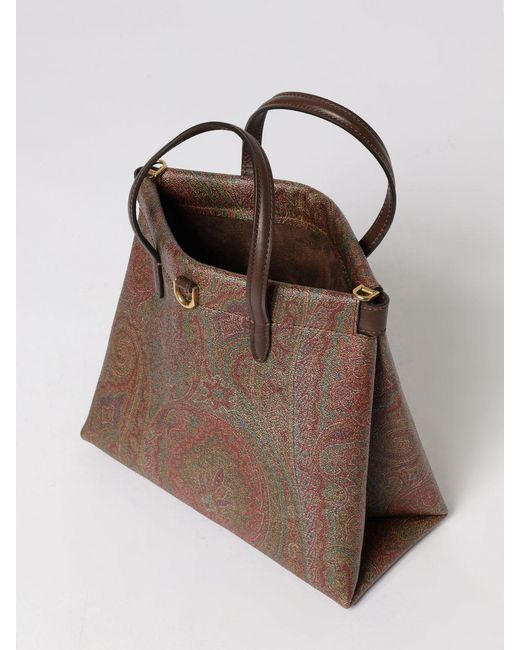 Etro Brown Shopping Talk Small Bag