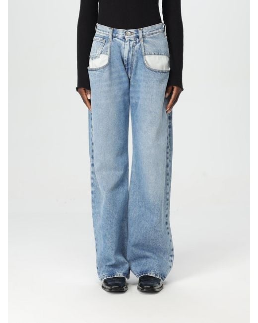 Maison Margiela Blue Mid-Rise Straight Jeans