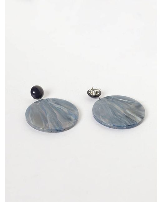 Emporio Armani Blue Marbled Resin Earrings