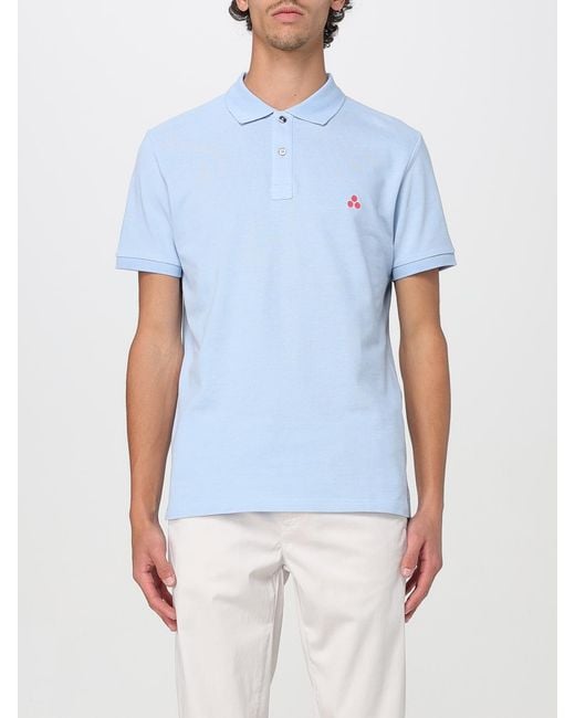 Peuterey Blue Basic Cotton Polo Shirt for men