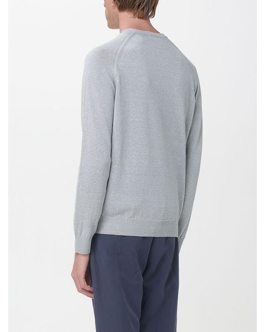 Eleventy Gray Basic Crew Neck Sweater for men