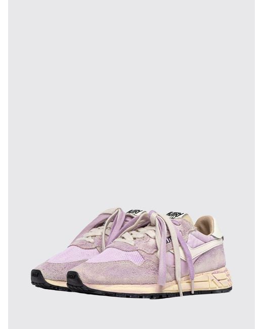 Autry White Reelwind Super Vintage Suede And Mesh Sneakers With Charms