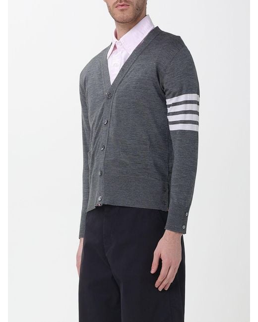 Thom Browne Blue Virgin Wool Cardigan for men