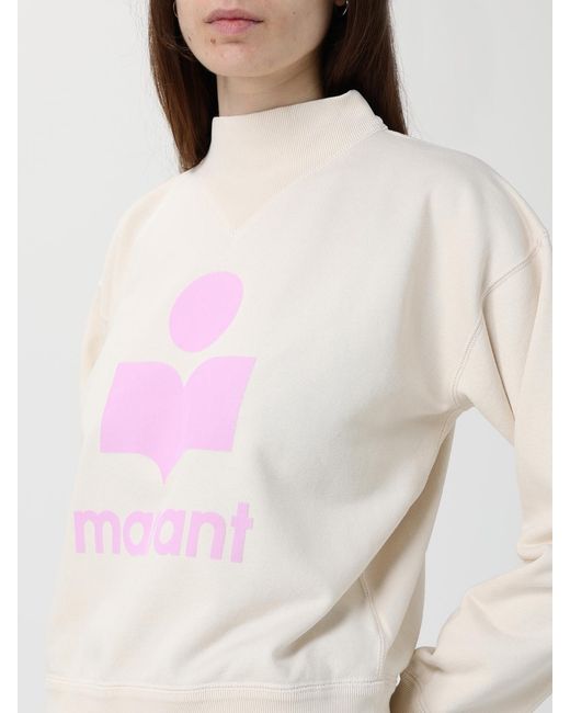 Isabel Marant White Moby Cotton Logo Sweatshirt
