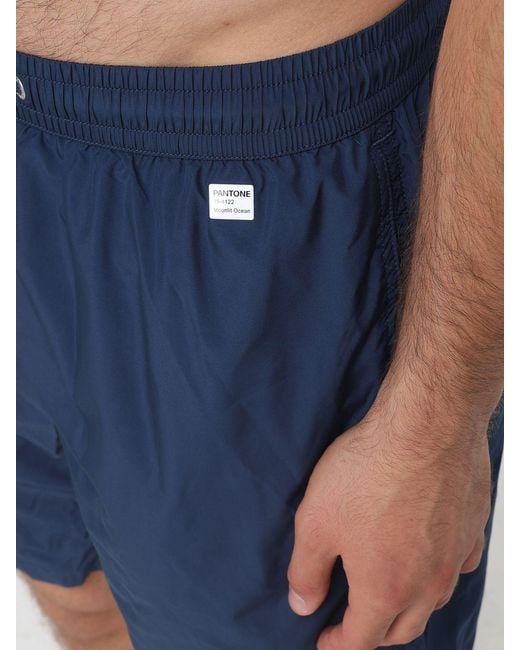 Mc2 Saint Barth Blue Swim Shorts With Elasticated Drawstring Waist for men