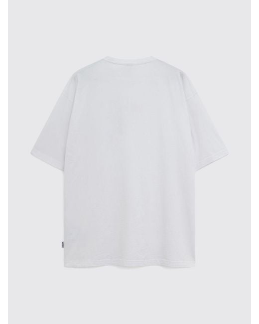 Aspesi White Cotton Crew Neck T-Shirt With Slogan for men