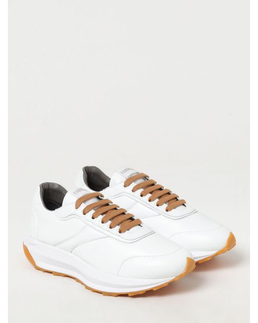 Sneakers in pelle di Corneliani in White da Uomo