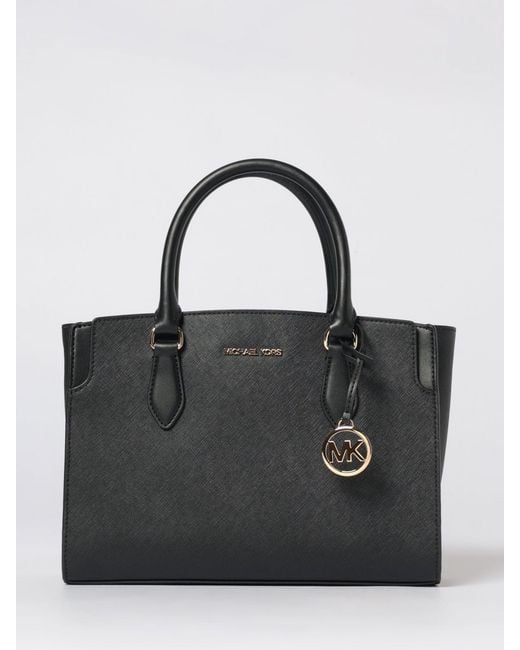 Michael Kors Black Becca Medium Saffiano Leather Handbag