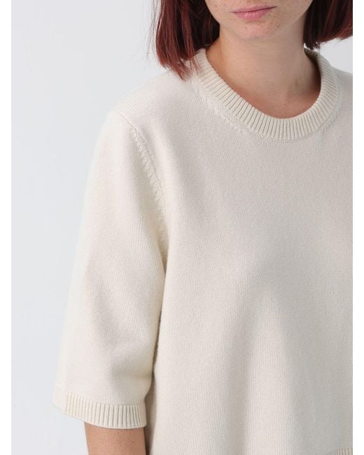 Alaïa White Short-Sleeved Crewneck Jumper