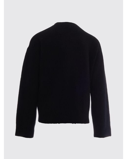 Represent Blue Crewneck Alpaca Wool-Blend Jumper With Jacquard Logo And Dropped Shoulders for men
