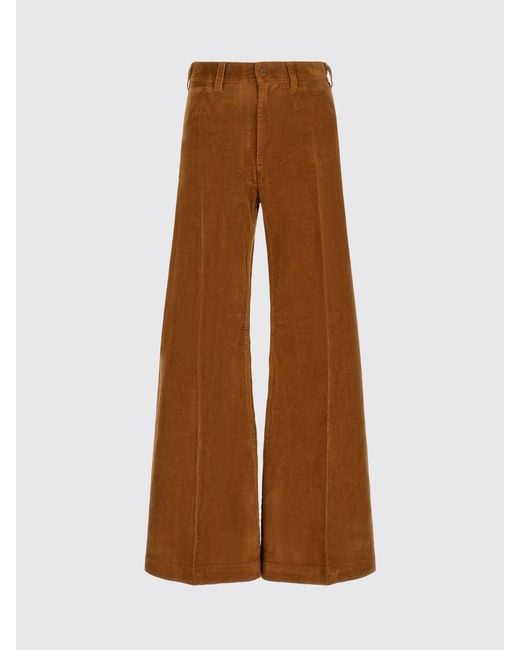 Polo Ralph Lauren Brown High-Waisted Corduroy Flare Trousers