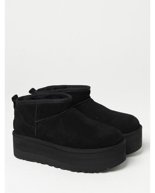 Ugg Black Flat Ankle Boots
