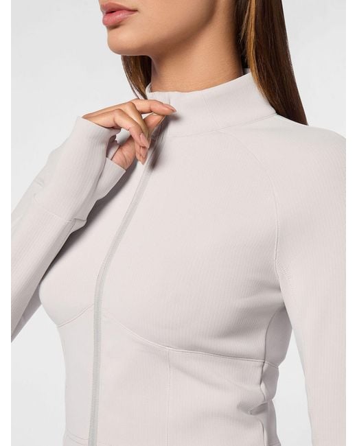 Philipp Plein White Long-Sleeve Slim Fit Sports Top