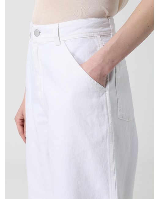 Lemaire White Wide Leg Denim Jeans
