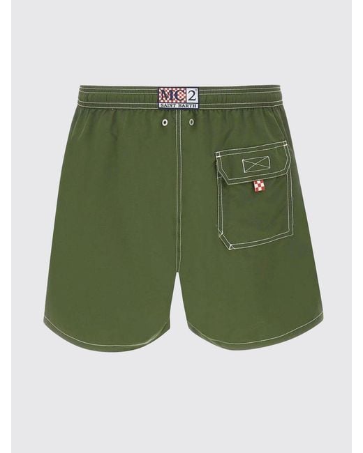 Mc2 Saint Barth Green Checked Swimsuit for men