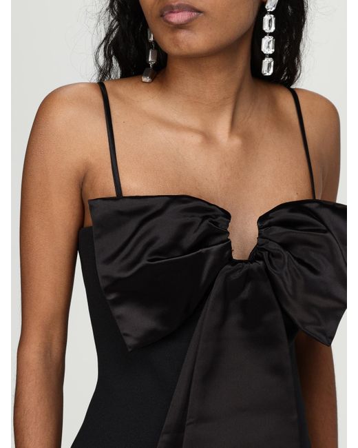 Marc Jacobs Black Bow Mini Dress Elegant Satin Detail