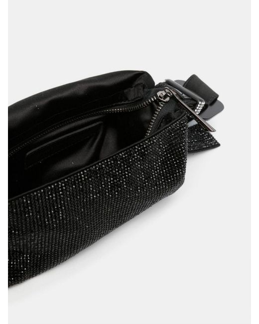 Borsa Vitty La Mignon in maglia metallica con strass di Benedetta Bruzziches in Black