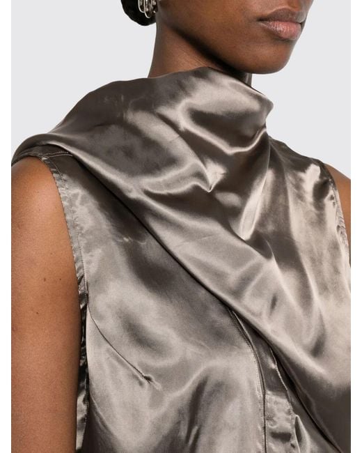 Rick Owens Brown Cupro Top