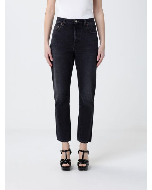 Saint Laurent Blue Cropped Fit Cotton Denim Jeans