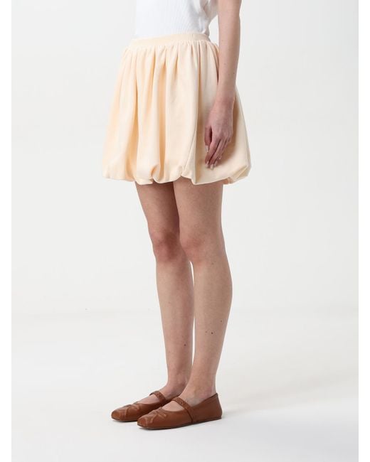 Marni Natural Pleated Mini Skirt