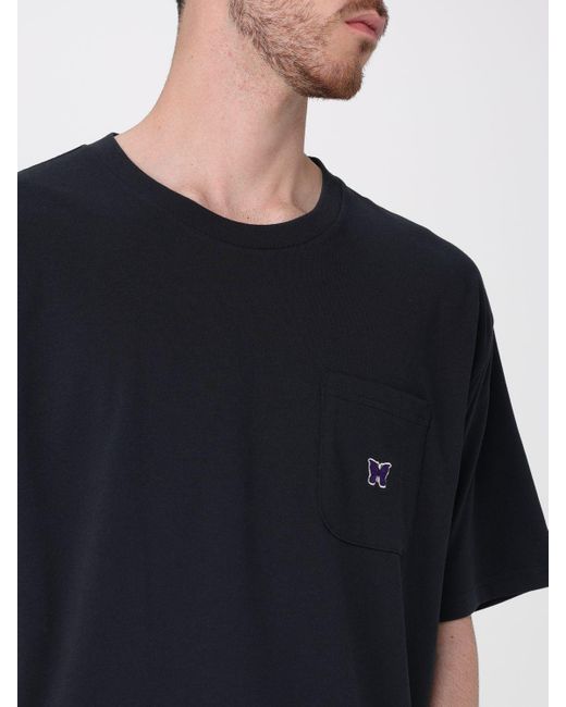 T-shirt in jersey con ricamo di Needles in Black da Uomo