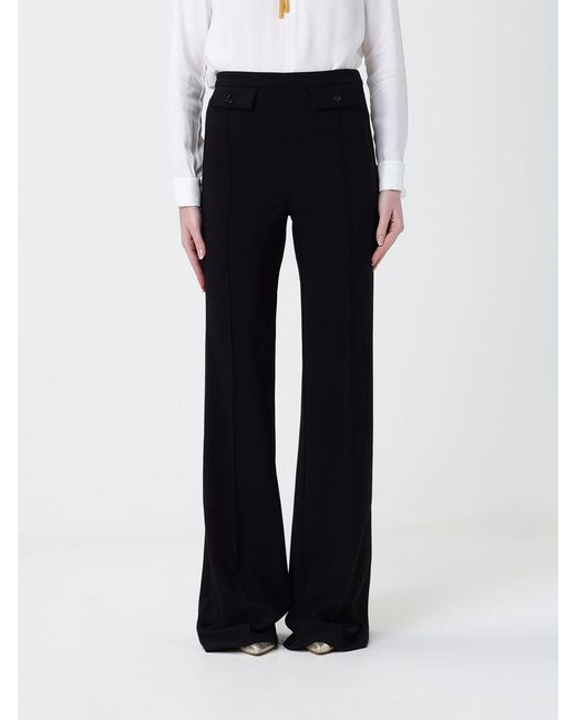 Elisabetta Franchi Black Classic Crepe Trousers