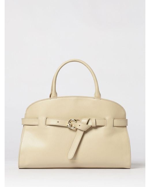 Coccinelle Natural Sabine Medium Leather Bag