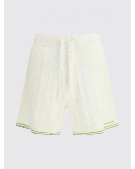 Casablanca White Cotton Jogging Shorts for men