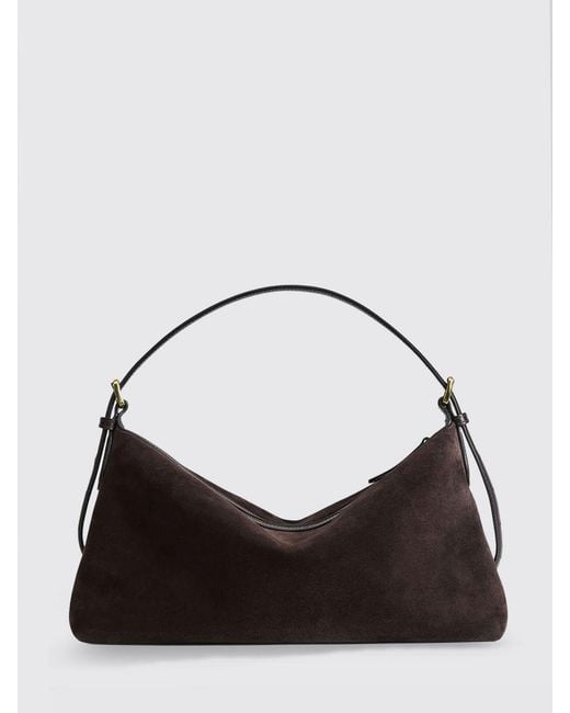 Atp Atelier Black Castellare Suede Shoulder Bag