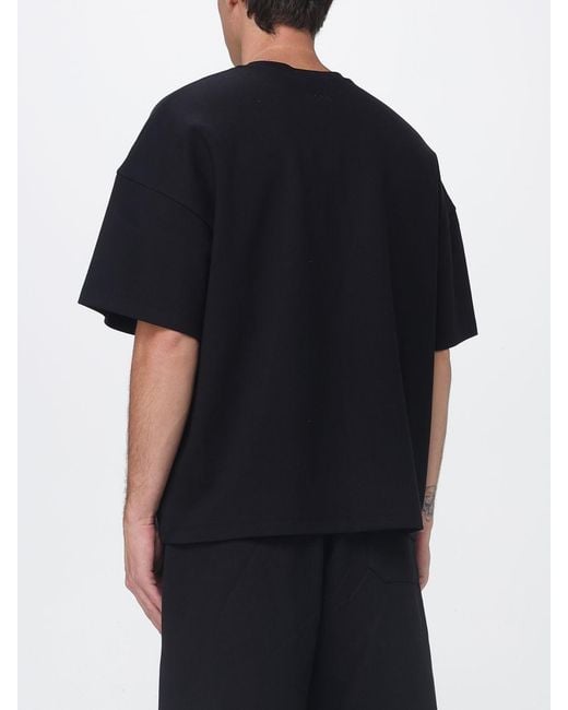 MSGM Black Cotton T-Shirt for men