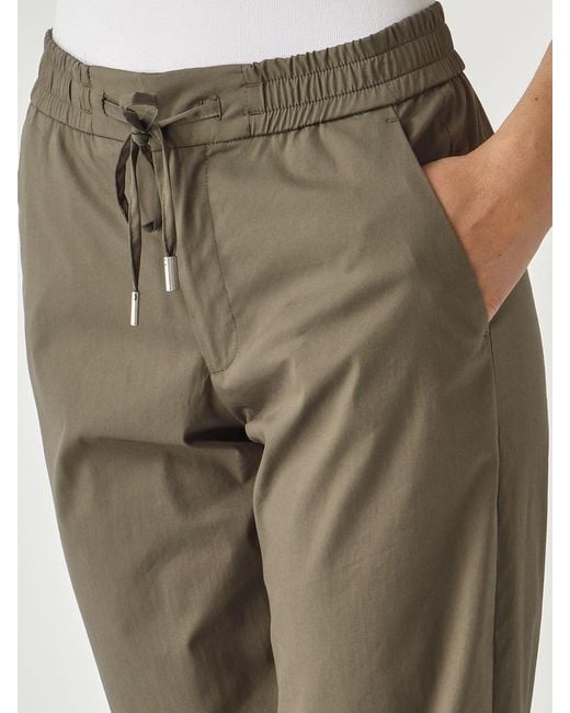PT Torino Natural Stretch Cotton Blend Cropped Trousers