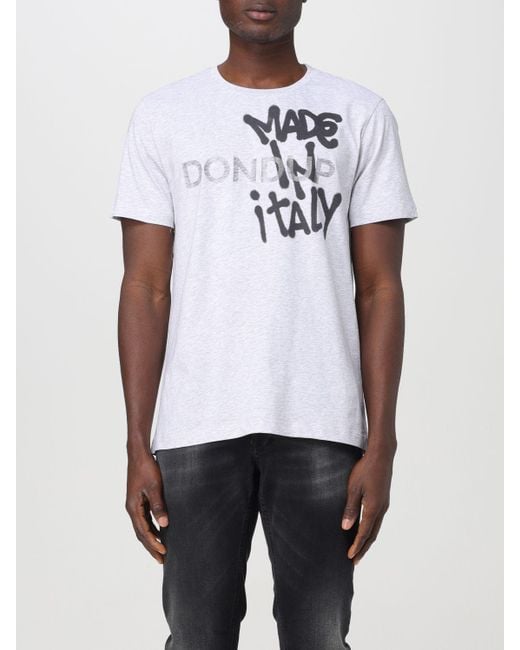 T-shirt con stampa "Made in Italy" di Dondup in White da Uomo