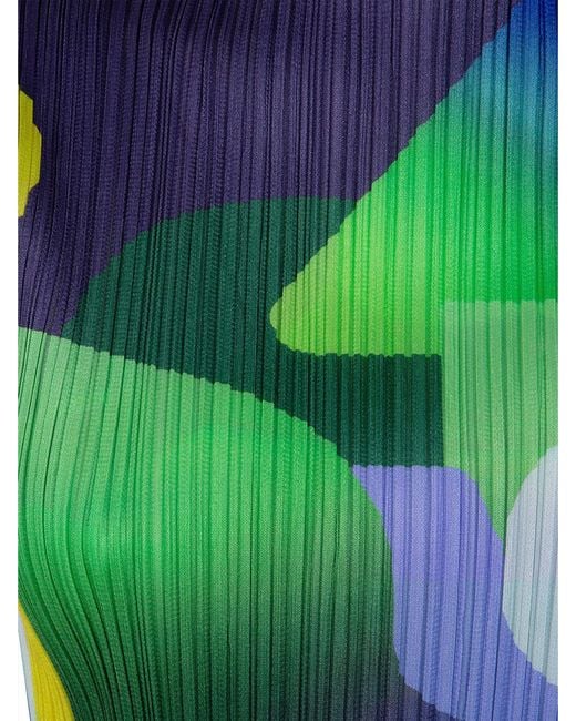 Pleats Please Issey Miyake Blue T-Shirt