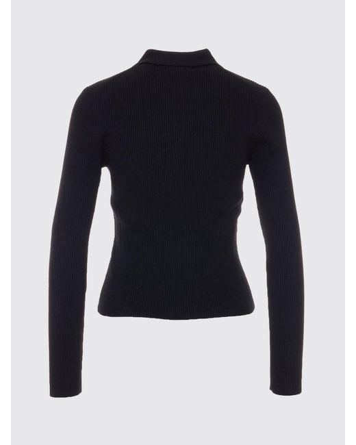 Michael Kors Black Viscose Knit Polo Shirt