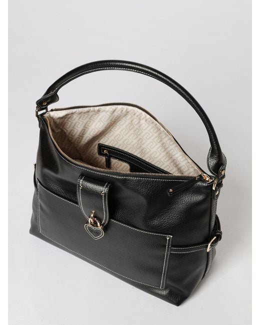Liu Jo Black Tasche Aus Genarbtem Kunstleder
