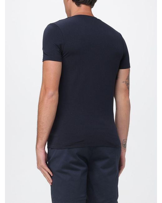 Dondup Blue Slim Stretch Cotton T-Shirt for men