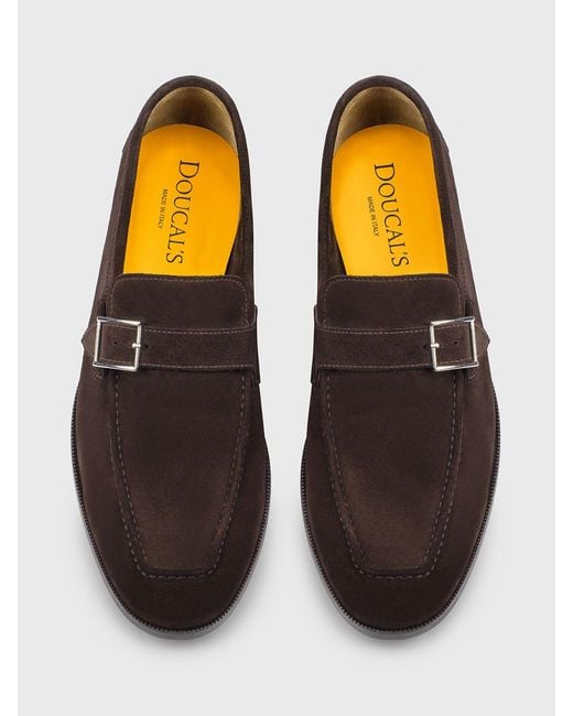 Doucal's White Suede Loafers for men