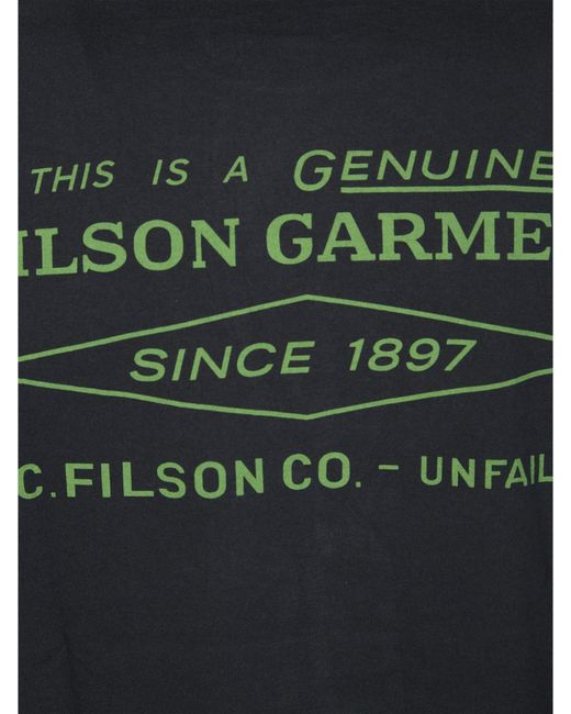Filson Black Crewneck T-Shirt for men