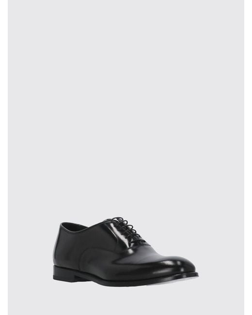 Doucal's White Brushed Leather Oxford Shoes for men